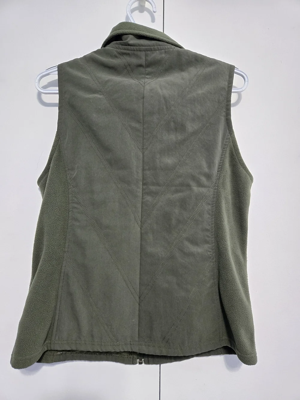 Columbia Olive Green Fleece‎ Zip Vest Womens Small Outdoor Hiking